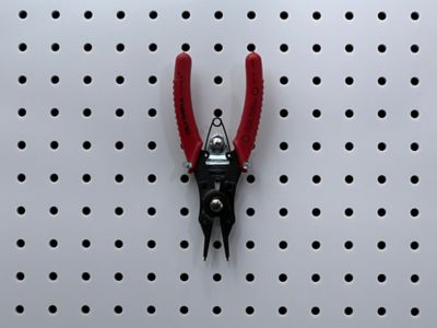 Image showing  3/4 in. Zinc Plated Steel Pliers Holder for 1/8 in. and 1/4 in. Pegboard, 10 Pack