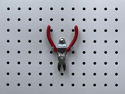 Image showing  3/4 in. Zinc Plated Steel Pliers Holder for 1/8 in. and 1/4 in. Pegboard, 10 Pack