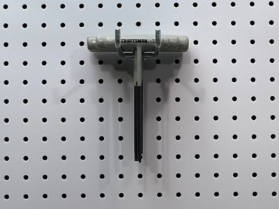 Image showing  5-3/4 in. Double Rod 80 Degree Bend Steel Pegboard Hook for 1/8 in. and 1/4 in. Pegboard, 10 Pack