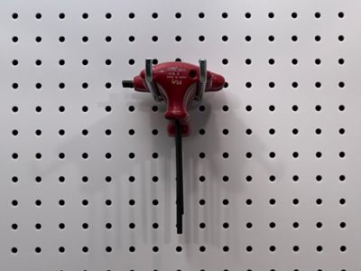Image showing  8-1/4 in. Double Rod 80 Degree Bend Steel Pegboard Hook for 1/8 in. and 1/4 in. Pegboard, 5 Pack