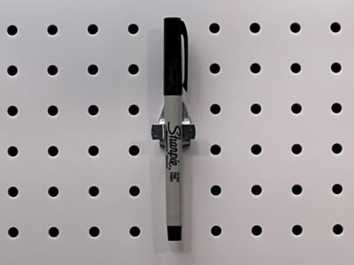 Image showing  1/4 in. to 1/2 in. Hold Range Steel Ext Spg Clips for 1/8 in. and 1/4 in. Pegboard, 10 Pack