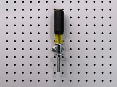 Image showing  1-7/8 in. Double Ring Steel Tool Holder for 1/8 in. and 1/4 in. Pegboard, 10 Pack