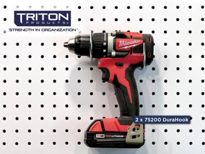 Image showing  2-1/4 in. Curved Steel Pegboard Hook for 1/8 in. and 1/4 in. Pegboard, 10 Pack