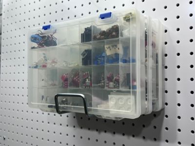 Image showing  5 in. 80 Degree Bend Steel Double Closed End Loop Pegboard Hook for 1/8 in. and 1/4 in. Pegboard, 5 Pack