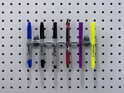 Image showing  8-1/8 in. W Steel Multi-Prong Tool/Wrench Holder for 1/8 in. and 1/4 in. Pegboard, 5 Pack