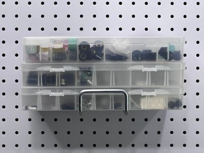 Image showing  8 in. 30 Degree Bend Steel Double Closed End Loop Pegboard Hook for 1/8 in. and 1/4 in. Pegboard, 5 Pack