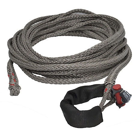 LockJaw 3/8 in. x 50 ft. 6,600 lbs. WLL. LockJaw Synthetic Winch Line w/Integrated Shackle