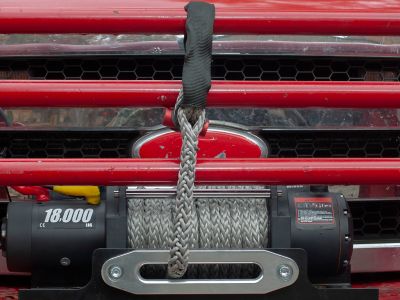 Image showing  3/8 in. x 50 ft. 6,600 lbs. WLL. LockJaw Synthetic Winch Line w/Integrated Shackle