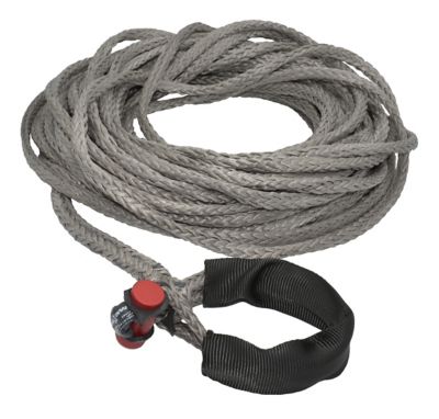 LockJaw 3/8 in. x 85 ft. 6,600 lbs. WLL. LockJaw Synthetic Winch Line w/Integrated Shackle