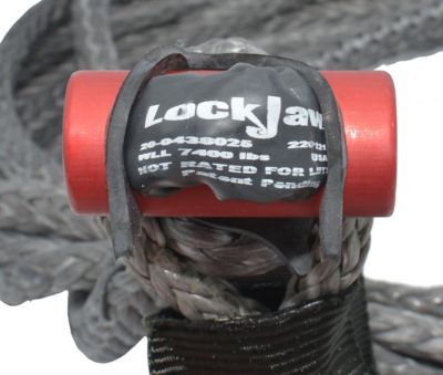 Image showing  7/16 in. x 25 ft. 7,400 lbs. WLL. LockJaw Synthetic Winch Line w/Integrated Shackle