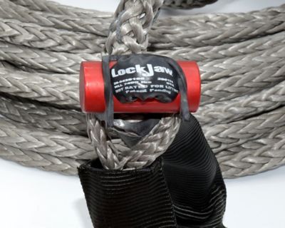 Image showing  7/16 in. x 100 ft. 7,400 lbs. WLL. LockJaw Synthetic Winch Line w/Integrated Shackle