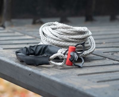 Image showing  7/16 in. x 25 ft. 7,400 lbs. WLL. LockJaw Synthetic Winch Line Extension w/Integrated Shackle