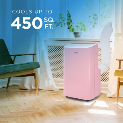 Image showing  115V Smart Portable Air Conditioner, 400 sq. ft., 6,350 BTU SACC/CEC, 9,000 BTU ASHRAE 128, Pink