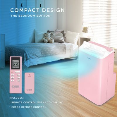 Image showing  115V Smart Portable Air Conditioner, 400 sq. ft., 6,350 BTU SACC/CEC, 9,000 BTU ASHRAE 128, Pink