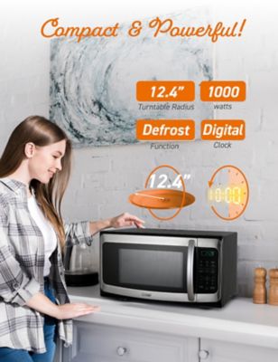 Image showing  1.1 cu. ft. Countertop Microwave Oven-Stainless/Black