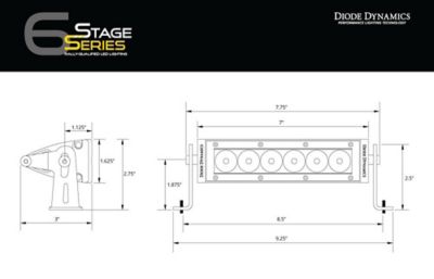 Image showing  SS6 White SAE Driving Light Bar (Single)