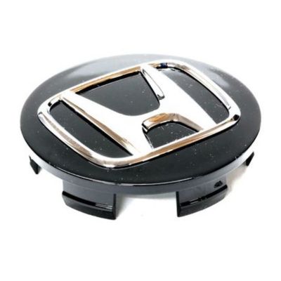 Image showing  OEM Black Center Cap/Hubcap for Honda Accord, Civic, CR-V, Pilot, Passport, Ridgeline, 44732TR3A01/44732T8KG11, 1 Single