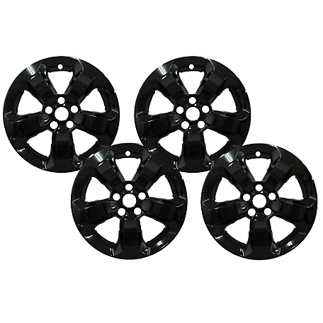 CCI Set of 4, Jeep Compass 2018-2021 Black Hubcaps / Wheel Covers for 17 in. Alloy Wheels