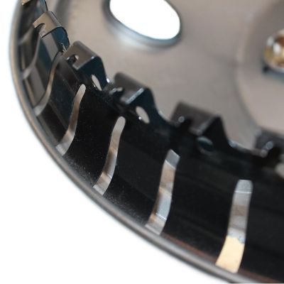 Image showing  Bolt-On Stainless Steel Hubcaps/Wheel Covers for Ford Transit 150, 250, 350 SRW 2015-2024 with 16 in. Wheels, 4-Pack