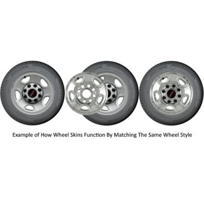 Image showing  Black Hubcaps/Wheel Covers for Dodge Ram 1500 2013-2018, Ram 1500 Classic 2019-2024 with 20 in. Alloy Rims, 4-Pack