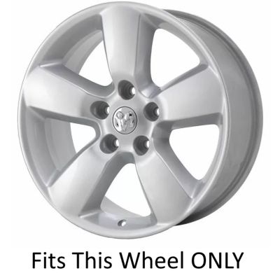 Image showing  Black Hubcaps/Wheel Covers for Dodge Ram 1500 2013-2018, Ram 1500 Classic 2019-2024 with 20 in. Alloy Rims, 4-Pack