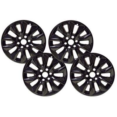 CCI Black Hubcaps/Wheel Covers for Chevrolet Silverado 1500 2019-2024 with 20 in. Alloy Wheels, 4-Pack