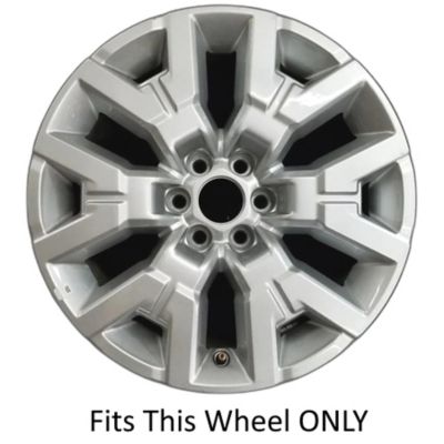 Image showing  Black Hubcaps/Wheel Covers for Nissan Frontier 2022-2024 with 17 in. Alloy Wheels, 4-Pack