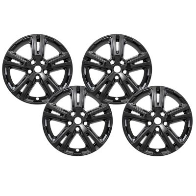 CCI Black Hubcaps/Wheel Covers for GMC Terrain 2018-2024 with 17 in. Alloy Wheels, 4-Pack