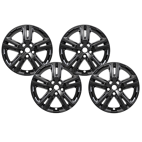 CCI Set of 4, GMC Terrain 2018-2024 Black Hubcaps / Wheel Covers for 17 in. Alloy Wheels