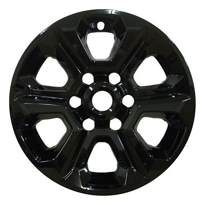 Image showing  Black Hubcaps/Wheel Covers for Toyota 4Runner 2014-2024 with 17 in. Alloy Wheels, 4-Pack