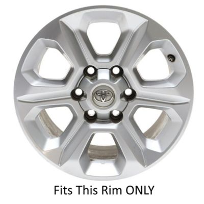 Image showing  Black Hubcaps/Wheel Covers for Toyota 4Runner 2014-2024 with 17 in. Alloy Wheels, 4-Pack