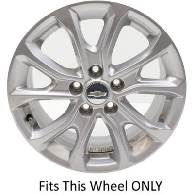 Image showing  Black Hubcaps/Wheel Covers for Chevrolet Equinox 2018-2021 with 17 in. Alloy Wheels, 4-Pack