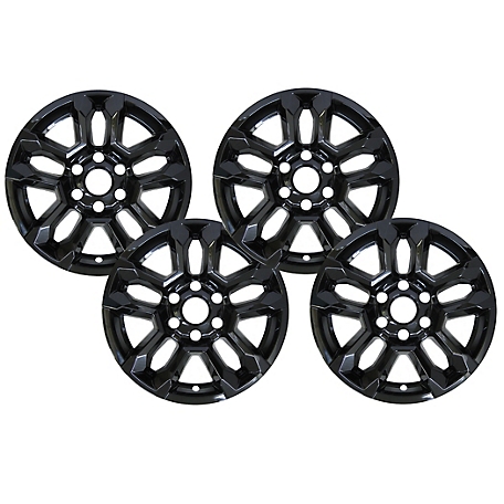 CCI Set of 4, Chevrolet Silverado 1500 2022-2024 Black Hubcaps / Wheel Covers for 18 in. Alloy Wheels