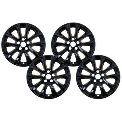 CCI Set of 4, Jeep Cherokee 2019-2022 Black Hubcaps / Wheel Covers for 17 in. Alloy Wheels
