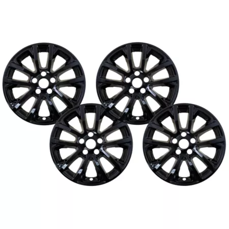 CCI Set of 4 Jeep Cherokee 2019-2022 Black Hubcaps / Wheel Covers for 17" Alloy Wheels Hubcaps