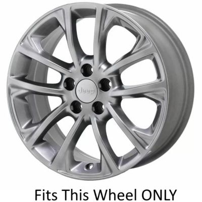 Image showing  Set of 4, Jeep Cherokee 2019-2022 Black Hubcaps / Wheel Covers for 17 in. Alloy Wheels