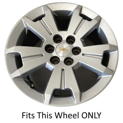 Image showing  Set of 4, Chevrolet Colorado 2015-2022 Black Hubcaps / Wheel Covers for 17 in. Alloy Wheels