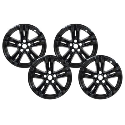 CCI Black Hubcaps/Wheel Covers for Ford Explorer 2020-2024 with 18 in. Alloy Wheels, 4-Pack