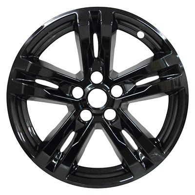 Image showing  Black Hubcaps/Wheel Covers for Ford Explorer 2020-2024 with 18 in. Alloy Wheels, 4-Pack