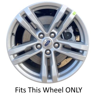 Image showing  Black Hubcaps/Wheel Covers for Ford Explorer 2020-2024 with 18 in. Alloy Wheels, 4-Pack