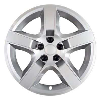 Image showing  Set of 4, Chevrolet Malibu 2008-2012 Bolt On Silver Replica Hubcaps / Wheel Covers for 17 In. Steel Wheels (9596923)