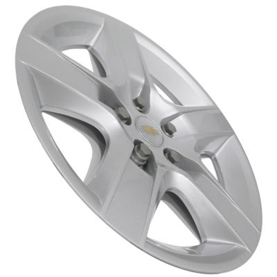 Image showing  Set of 4, Chevrolet Malibu 2008-2012 Bolt On Silver Replica Hubcaps / Wheel Covers for 17 In. Steel Wheels (9596923)