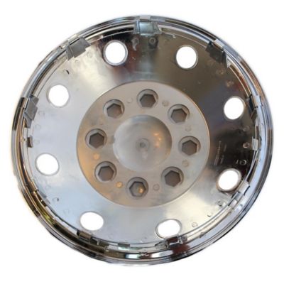 Image showing  Chrome Plastic Hubcaps/Wheel Covers for Ford Transit 150, 250, 350 SRW 2015-2024 with 16 in. Steel Wheels, 4-Pack