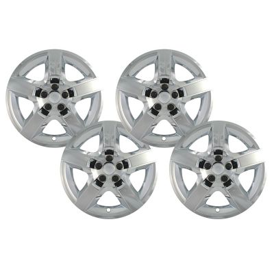 CCI Set of 4, Chevrolet Malibu 2008-2012 Bolt On Chrome Replica Hubcaps / Wheel Covers for 17 In. Steel Wheels (9596921)
