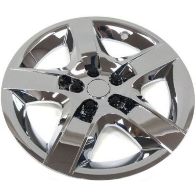 Image showing  Set of 4, Chevrolet Malibu 2008-2012 Bolt On Chrome Replica Hubcaps / Wheel Covers for 17 In. Steel Wheels (9596921)