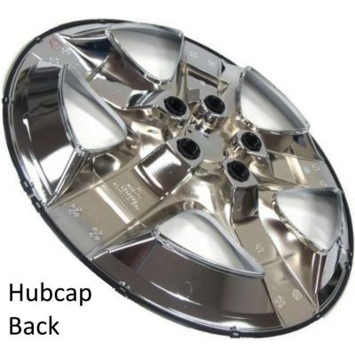 Image showing  Set of 4, Chevrolet Malibu 2008-2012 Bolt On Chrome Replica Hubcaps / Wheel Covers for 17 In. Steel Wheels (9596921)