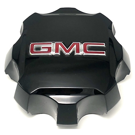 GMC 1 Single, GMC Sierra 2500, 3500 SRW 2021-2024 OEM Black Center Cap / Hubcap (84627947 / 84307951)