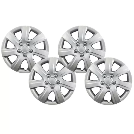 CCI Set of 4 Universal Fit Silver Wheel Covers/Covers for 16 in Standard steel rims Hubcaps