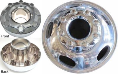 Image showing 5 th CCI 1 Single, Ford F-350 DRW 2005-2016 Chrome Replica Front Center Cap / Hubcap for 4 x4 Lockout (5C3Z-1130-TA)