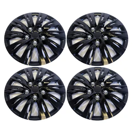 CCI Black Snap-On Wheel Covers/Covers for Universal Replacement Parts with Standard 16" Steel Wheels Pack of 4 Hubcaps